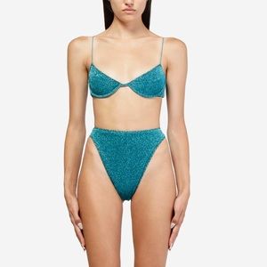 NWT Oséree Blue Lumière 90s Balconette Bikini